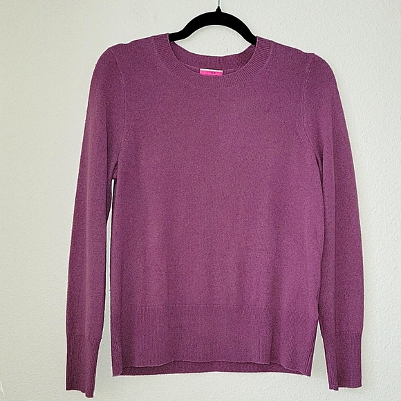 J.CREW Cashmere classic-fit crewneck sweater, XS, Purple, Like New - Picture 1 of 11